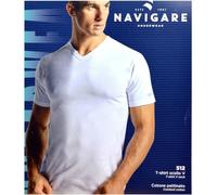 3 T-SHIRT MAGLIETTE INTIME UOMO SCOLLO V MANICHE CORTE COTONE NAVIGARE ART.512