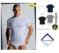 3 T-SHIRT NAVIGARE UOMO MEZZA MANICA COTONE JERSEY GIROCOLLO 513