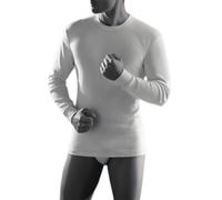 3 T-SHIRT UOMO MEZZA LUNGA CON POLSI COTONE FELPATO GIROCOLLO BIANCO CAGI 1320