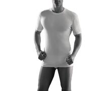 3 T-SHIRT UOMO MEZZA MANICA COTONE FELPATO GIROCOLLO BIANCO CAGI ART. 1310