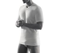 3 T-SHIRT UOMO MEZZA MANICA COTONE FELPATO SCOLLO A PUNTA BIANCO CAGI ART. 1302