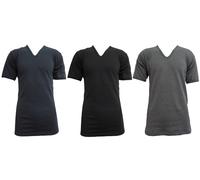 3 t-shirt uomo mezza manica scollo a V caldo cotone PIERRE CARDIN art. parigi