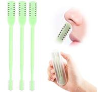3 tagliacapelli nasali, rotabile a 360°, 2 in 1, per la pulizia dei peli del naso, portatile, manuale per la rimozione dei peli delle narici, per uomini e donne (verde chiaro)