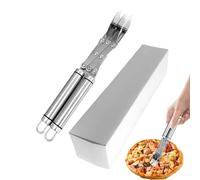 3 tagliapizza in acciaio inox - Tagliapizza regolabile | Tagliapasta multirotondo | Tagliapizza in acciaio inox con manico, tagliapizza per cucina, ristorante