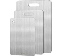 3 taglieri in acciaio inox per cucina, bordo double face, spesso tagliere per cucina domestica
