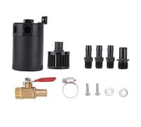 3 - Tanica per olio con valvola filtro aria, serbatoio universale per la raccolta dell’olio in lega di alluminio per motore auto, serbatoio separatore di olio con interfaccia da 10