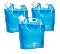 3 taniche per acqua con rubinetto, tanica per acqua pieghevole da 10 l, accessori da campeggio, a prova di perdite, per campeggio, escursioni, attività all'aperto