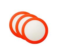 3 tappetini da forno in silicone, rotondi da 22,9 cm, per torta, in silicone antiaderente, riutilizzabili, resistenti al calore, per biscotti, macaron, pane e pasticceria