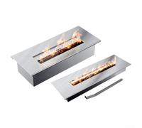3 tappetini per camino, in fibra di ceramica, resistenti al calore, per camino, bruciatore a etanolo, di sicurezza, colore bianco (30 x 10 x 1 cm)
