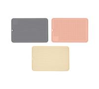 3 tappetini per macchina da caffè, in silicone, per piatti, resistenti al calore, anti-scottature, antiscivolo, impermeabili, per sgocciolare, per cucina (E, S)