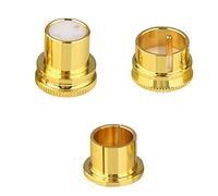 3 tappi XLR femmina in ottone placcato al rodio/placcato oro, antipolvere anti-sporco
