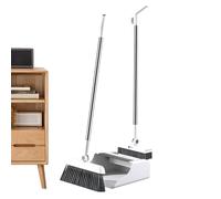 ,3-Teiliger Rostfreier Kehrbesen | Besen Kehrblech Komplettset,Besen Mit Kehrblech Kombinationsset Für Haus Küche Wohnung Innen- Und Außenbereich Boden Studentenzimmer Garage