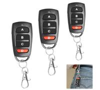 3 telecomandi per porte del garage, 433 MHz, telecomando universale automatico per cancello senza fili, duplicatore di portachiavi con telecomando con 4 pulsanti, per porte di garage, tapparelle