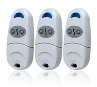 3 telecomandi universali per porte da garage, 433 MHz, 433,92 MHz, 2 pulsanti, compatibili con ricevitori a codice fisso, portata 50 m, portatile