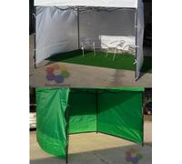 3 TELI LATERALI PER GAZEBO BIANCO VERDE MERCATINI FIERE IMPERMEABILI