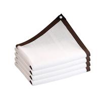 3 teli ombreggianti bianchi all'85% contro i raggi UV, traspiranti, per serre, giardini, ombreggianti, tessuto con occhielli, ideale per la protezione delle piante e soluzioni parasole