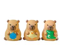 3 temperamatite a forma di capybara carino, piccolo temperamatite manuale, in PVC, cancelleria per scuola e ufficio (Capybara)