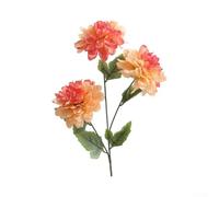 3 teste finte per steli di dalia, 64 cm, fiori realistici in seta, 3 teste | Petali realistici a strati, vivaci sfumature sfumate, nucleo in filo metallico robusto, lunghezza 64 cm, ideale per bouquet