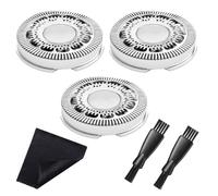 3 Testine di ricambio SH90/72 per series 9000 (S9xxx) 8000 (S8xxx) SW97xx Testine di ricambio per rasoio con spazzolino per pulizia, accessori per rasoi Wet Dry Shaver, non originali