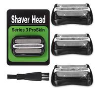 3 Testine per Rasoio Compatibile con Braun Serie 3, 32B, per S3 3040S, 3000S, 310S, 300S e Altri, Ricambio Testina Compatibile con Rasoio Braun Serie 3, Accessori di Qualità per Una Rasatura Perfetta
