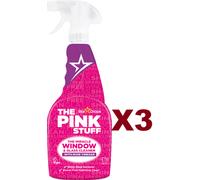 3 THE PINK STUFF DETERGENTE PER VETRI THE MIRACLE WINDOW CON ACETO DI ROSE 750ML