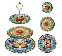 3 Tier Butterfly Home Organizer Rack DIY Diamond Kits 5D DIY Shelf Art Craft Set