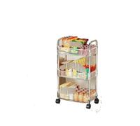 3 Tier Clear Storage Cart With Wheels - Multifunctional Rolling Organizer For Bedroom Living Room & Office(3 Layer)