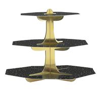 3-Tier Cupcake Stand Nero & Oro,Rosa Elegante Matrimonio Compleanno & Festa