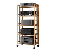 3 Tier HiFi Media Storage Tower Mobile Audio Video Stand per Soggiorno e Ufficio DVD/CD/Giradischi Rack Stereo Equipaggiamento Armadio con Giradischi Angolo Entertainment nizer