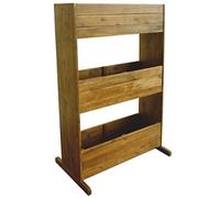 3 Tier Raised Garden Bed Solid Acacia Wood Outdoor Flower Planter Box for Patio Backyard DIY Planting with Easy Assembly Weather-Resistant Natural Finish