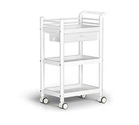 3 Tier Rolling Storage Cart for Kitchen And Bathroom Organization Easy To Assemble Trolley with Wheels Tool Trolley And Serving Cart for Home Storage(White-Type 1)