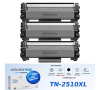 3 TN2510XL toner compatibile per Brother DCP L2620DW New Chip e Alta Resa Black