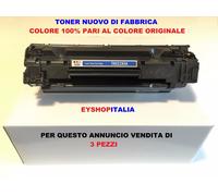3 TONER COMPATIBILE PER HP LASERJET P1102 W M1130 M1132 M1136 M1210 CE 285A 85A