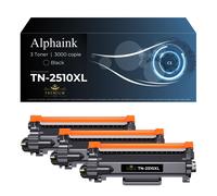 3 Toner Compatibili con Brother TN2510XL TN 2510XL con Chip 30 copie per DCP