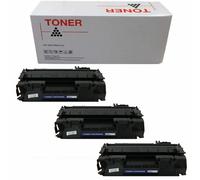 3 TONER HP CE505A CF280A CANON 719 COMPATIBILE NO OEM BK NERO 2300 pagine