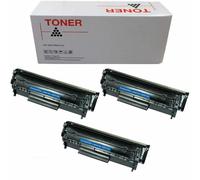 3 TONER HP Q2612A 12A CANON 703 FX10 COMPATIBILI NO OEM BK NERO 2000 pagine