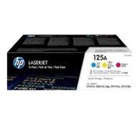 3 Toner originali HP 125A Colori