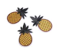 3 toppe ricamate a forma di ananas, termoadesive e da cucire, per decorazioni fai da te
