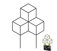 3 traliccio per piante in metallo nero a forma di cubo per rampicante in ferro traliccio pianta vite stelo filo rampicante telaio