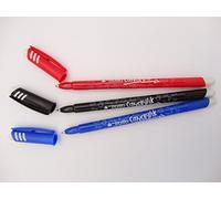 3 Tratto cancellabile penna a sfera - rosso, blu, nero