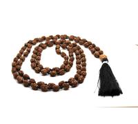 3 TRE MUKHI 108+1 PERLE RUDRAKSHA MALA RUDRAKSH JAPA MEDITAZIONE OM YOGA ROSARIO