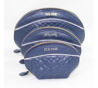 3 Trousse in Pelle Pochette Donna Beauty Set Porta Trucchi a Matriosca