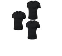 Enrico Coveri 3 t-Shirt Uomo Mezza Manica Scollo a V in Cotone Pettinato Art. ET1101 (Nero, 5/L)