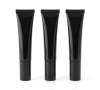 3 tubetti da 40 g, in plastica nera, con testa a pompa, ricaricabili, per lozioni, creme, cosmetici, cosmetici, per crema solare, detergente, viso, shampoo, balsamo