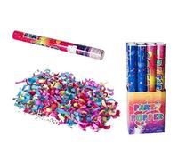 3 Tubo SPARACORIANDOLI Colorati Tubo Cannone 40 CM Festa Party SPARA CORIANDOLI