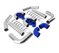 3" TURBO INTERCOOLER ALUMINUM PIPE PIPING DIY KIT 76MM BLUE 18'' Length