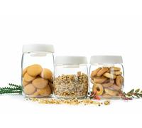 3 Vakuumdosen Con Pompa di Vetro Contenitori Alimenti Porta Vivande per
