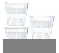 3 vasi trasparenti - cesti idroponici, fioriere con foro di drenaggio, vasi da fiori trasparenti, 3 pezzi, 10,2 cm, vaso idroponico con drenaggio, moderno contenitore trasparente per piante, per