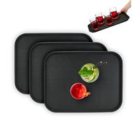 3 Vassoi Antiscivolo Bar Gastro Bicchieri Ristorante Portata Cucina 46 x 35 cm
