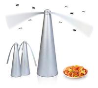 3 ventole per mosche da tavolo, ventilatore portatile repellente per mosche con lame morbide, alimentato tramite USB o 2AA, per tenere mosche e insetti lontani dal cibo, per esterni, cene, barbecue